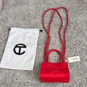 Authentic Telfar Mini Bag in Bold Red